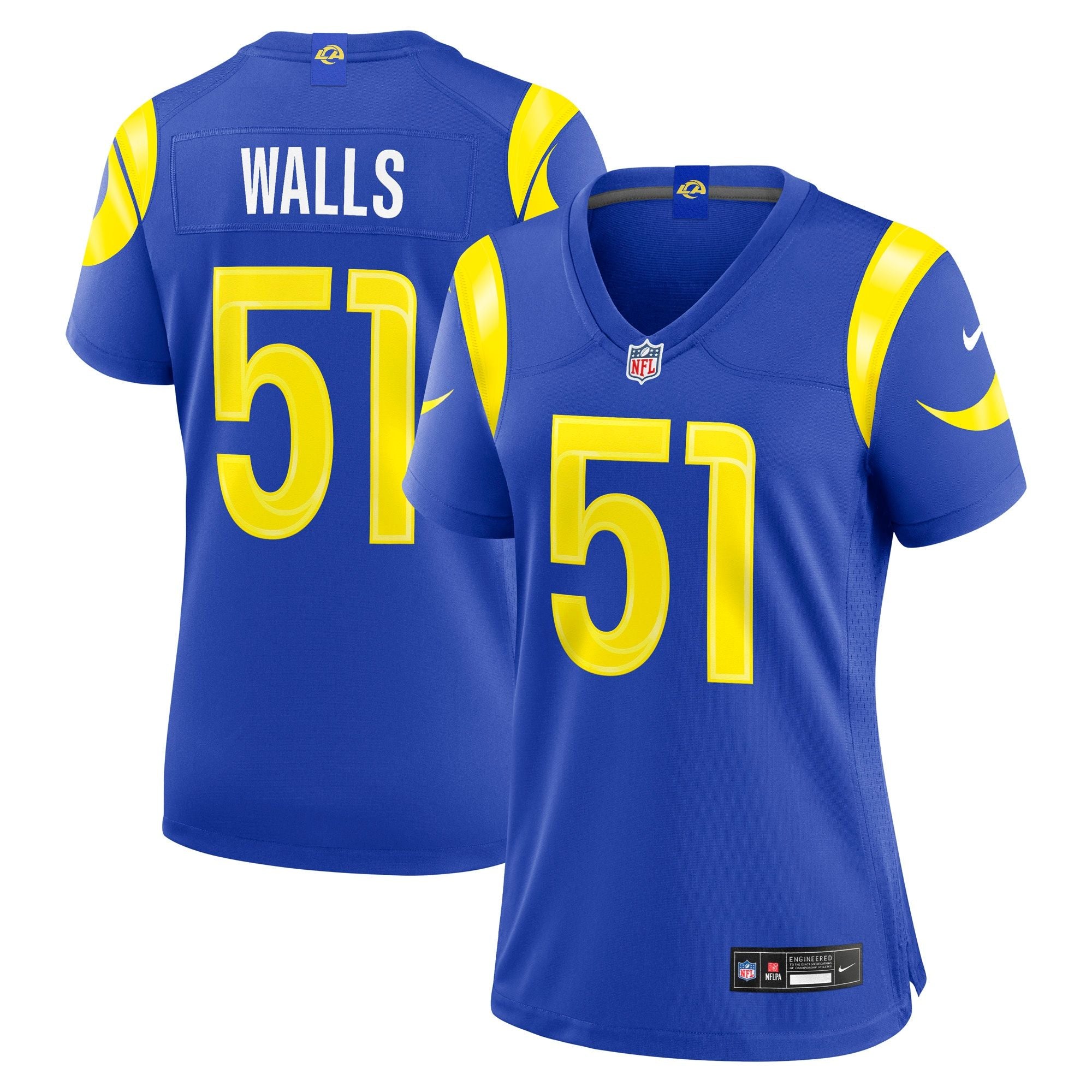 Women's Los Angeles Rams Eddie Walls Iii Nike Royal Team Game Jersey