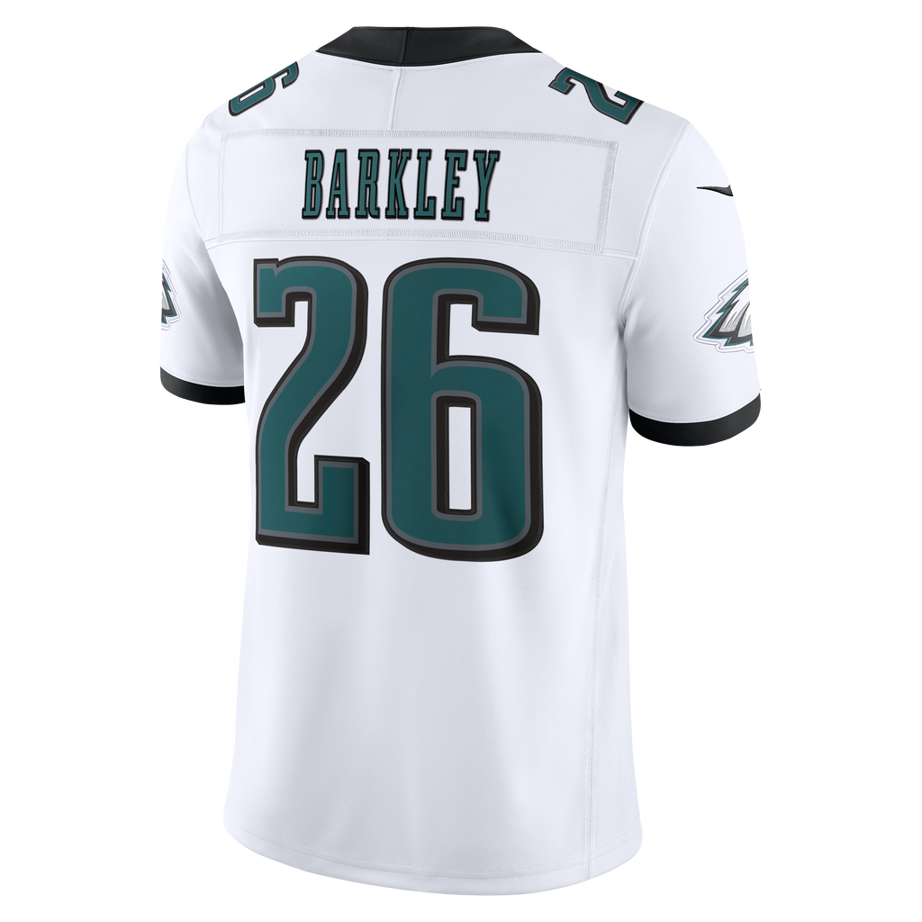 Men's Philadelphia Eagles Saquon Barkley Nike White Vapor Fuse Stitched Limited Jersey