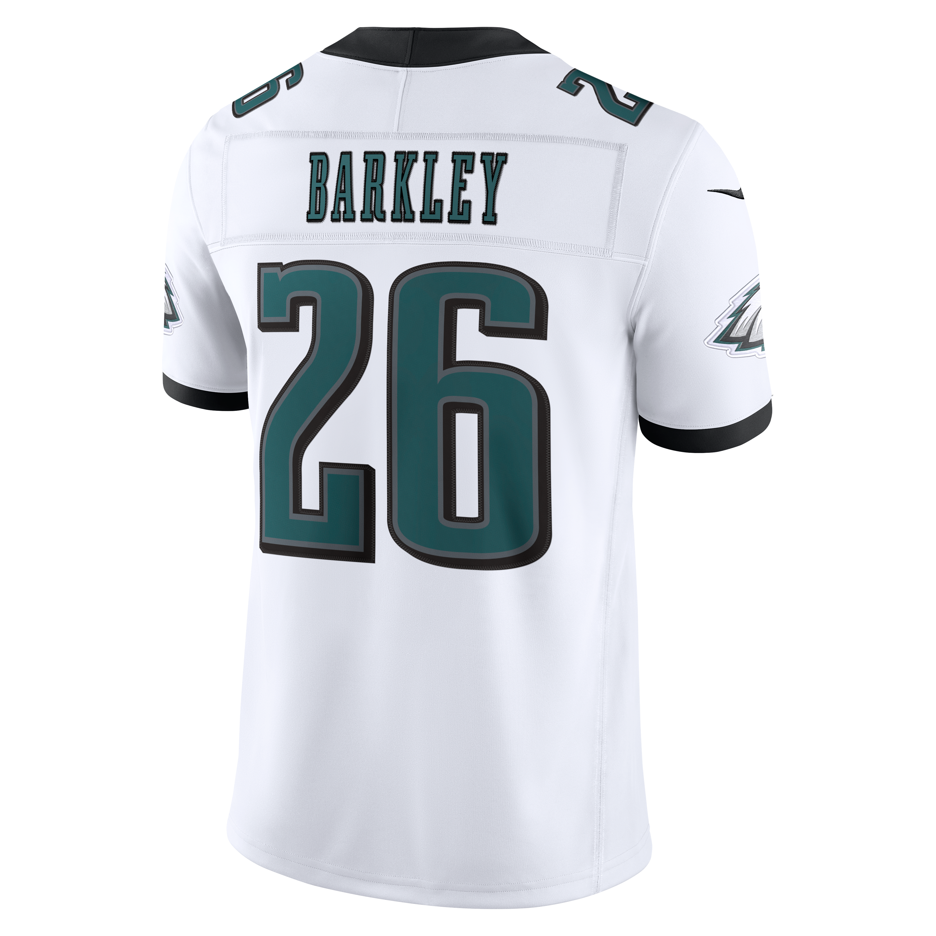 Men's Philadelphia Eagles Saquon Barkley Nike White Vapor Fuse Stitched Limited Jersey