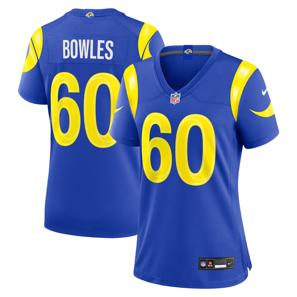 Women's Los Angeles Rams Wyatt Bowles Nike Royal Team Game Jersey