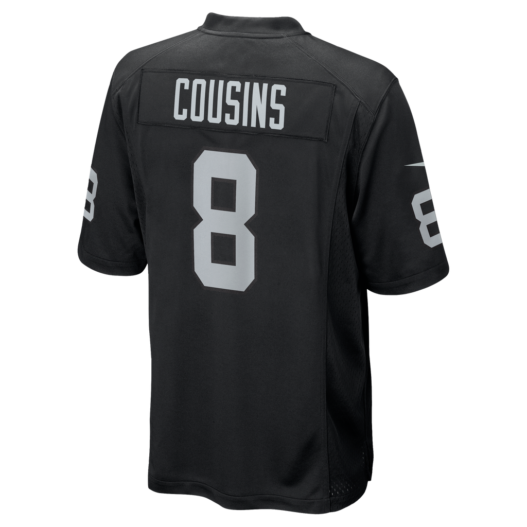 Men's Las Vegas Raiders Kirk Cousins Nike Black Team Game Jersey