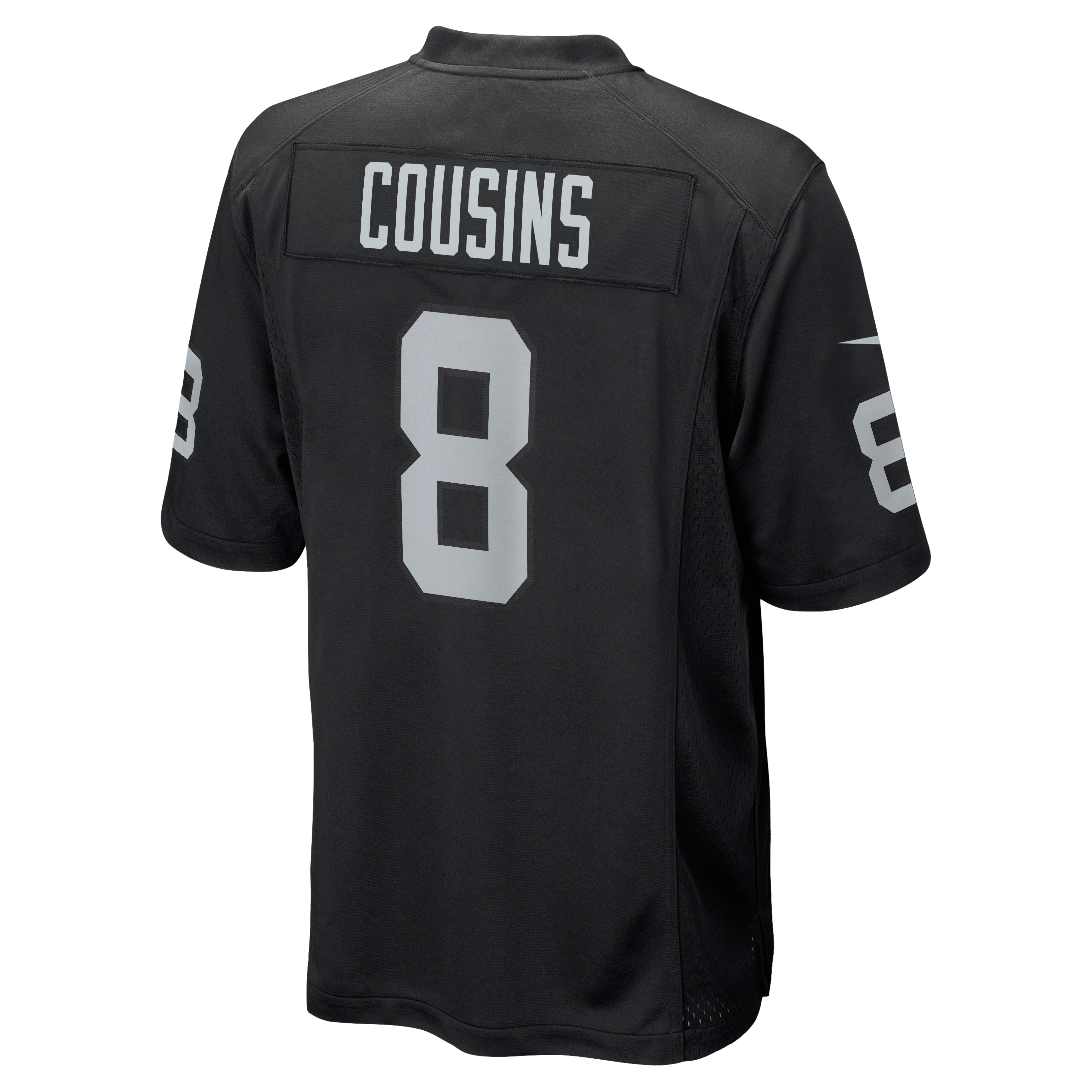 Men's Las Vegas Raiders Kirk Cousins Nike Black Team Game Jersey