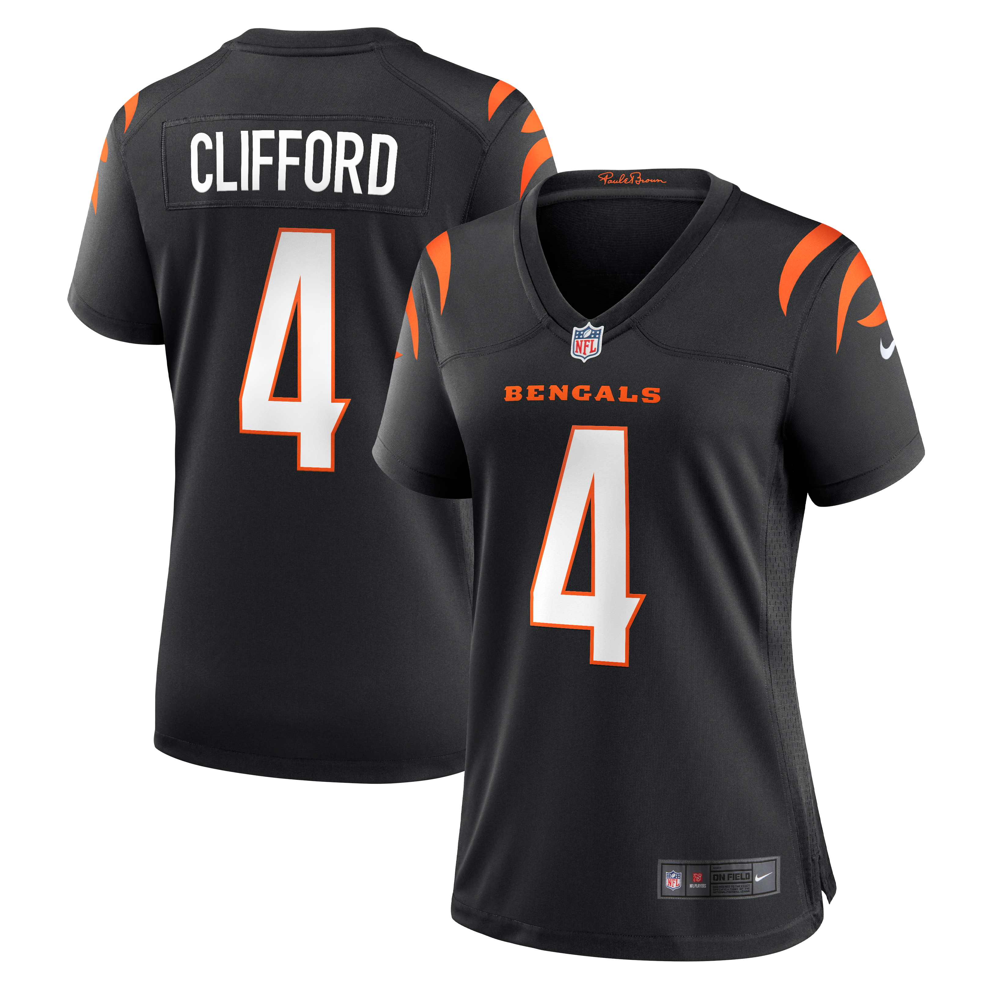 Women's Cincinnati Bengals Sean Clifford Nike Black Team Game Jersey