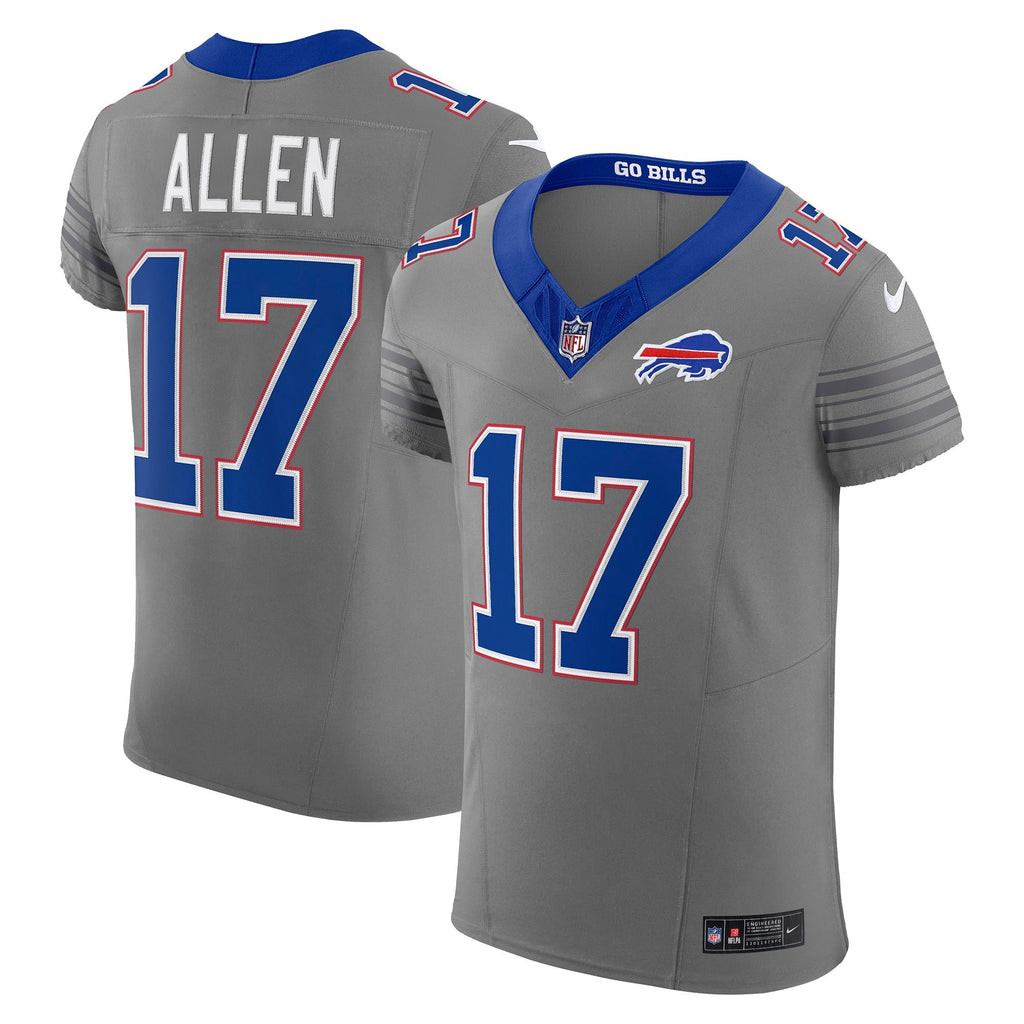 Men's Buffalo Bills Josh Allen Nike Gray Nickel City Vapor Fuse Elite Jersey