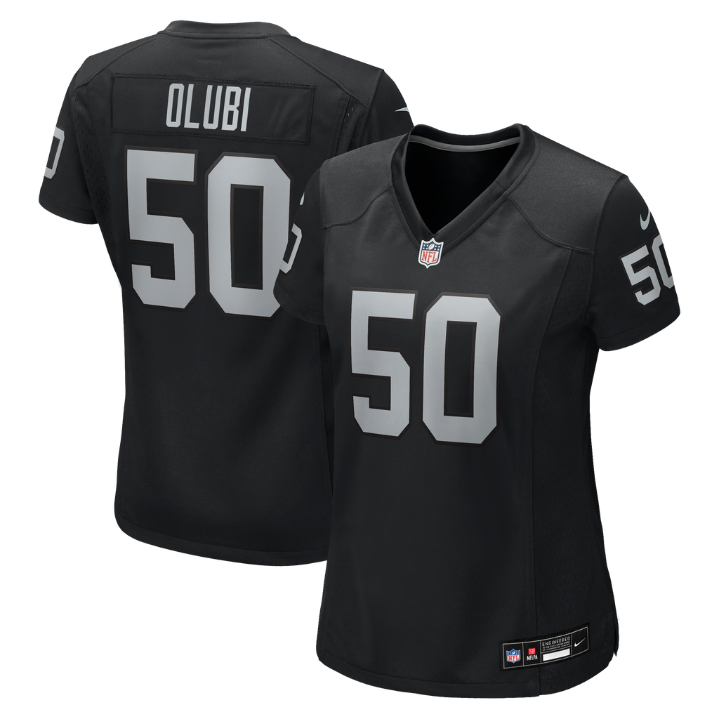 Women's Las Vegas Raiders Segun Olubi Nike Black Team Game Jersey