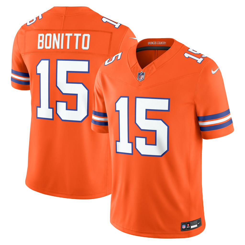 Men's Denver Broncos Nik Bonitto Nike Orange Alternate Mile High Collection 1977 Throwback Vapor Fuse Stitched Limited Jersey