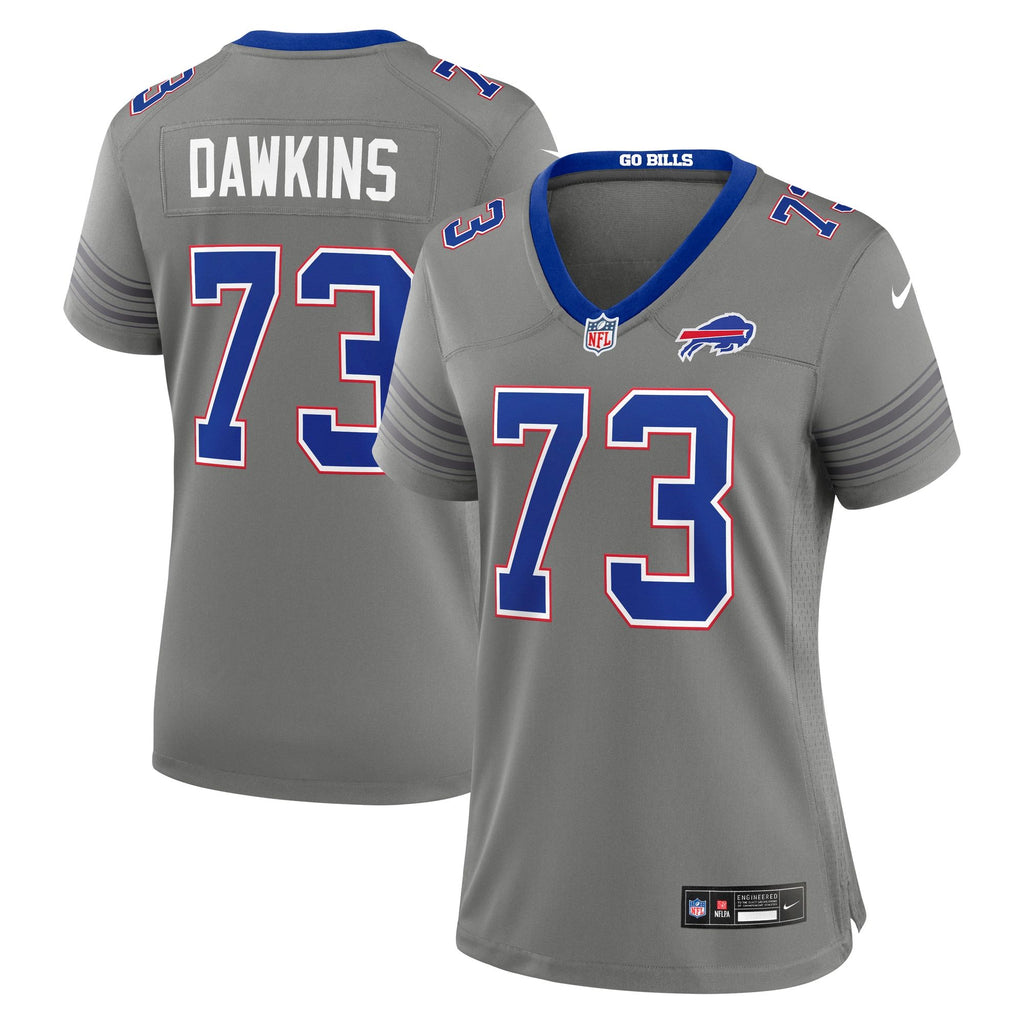 Women's Buffalo Bills Dion Dawkins Nike Gray Nickel City Game Jersey