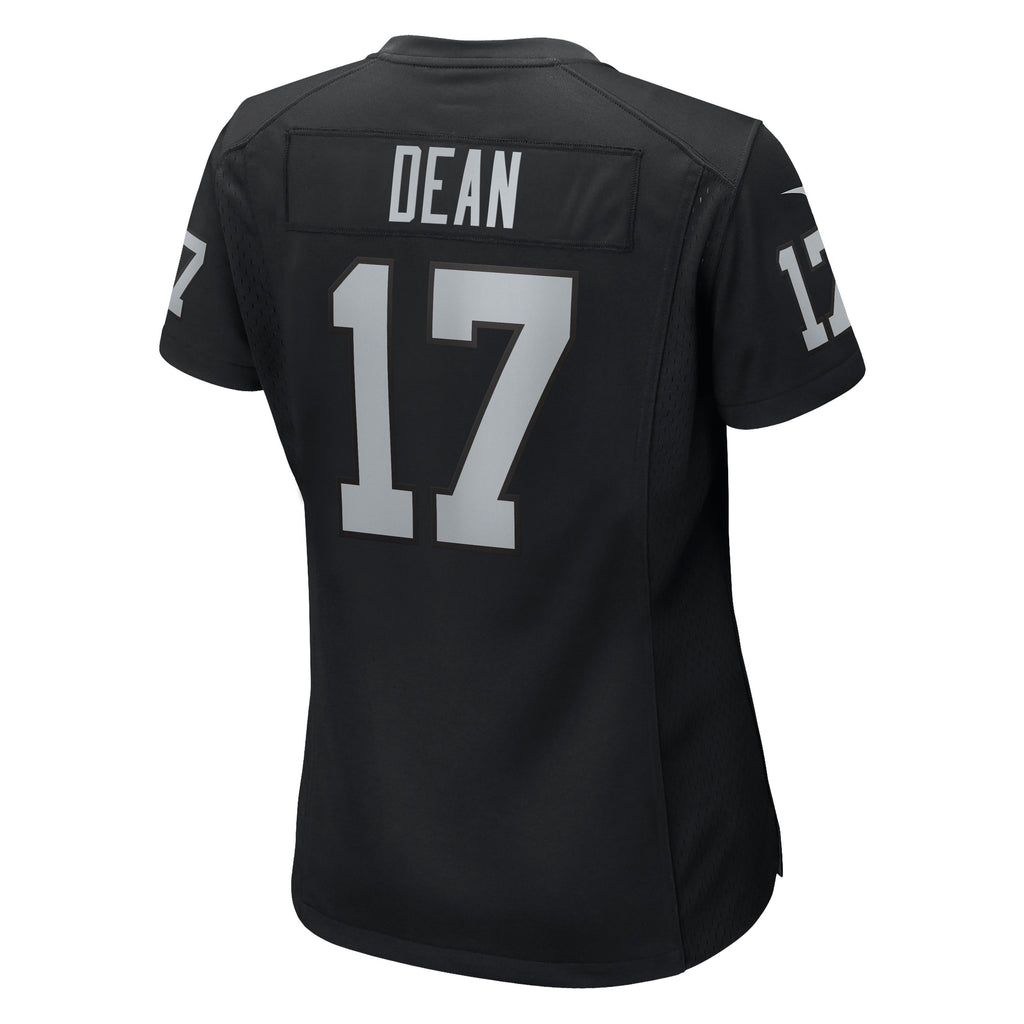 Women's Las Vegas Raiders Nakobe Dean Nike Black Team Game Jersey