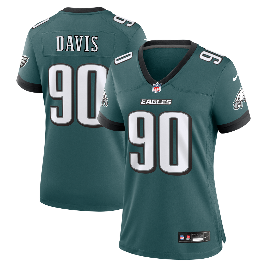 Women's Philadelphia Eagles Jordan Davis Nike Midnight Green Team Game Jersey