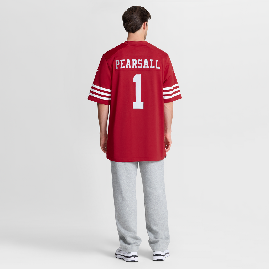 Men's San Francisco 49Ers Ricky Pearsall Nike Scarlet 80Th Anniversary Game Jersey
