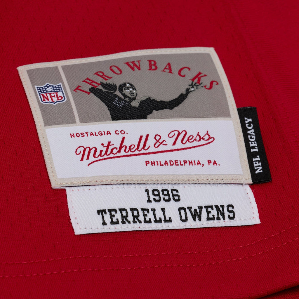 Men's San Francisco 49Ers Terrell Owens Mitchell And Ness Red 1996 Legacy Replica Player Jersey
