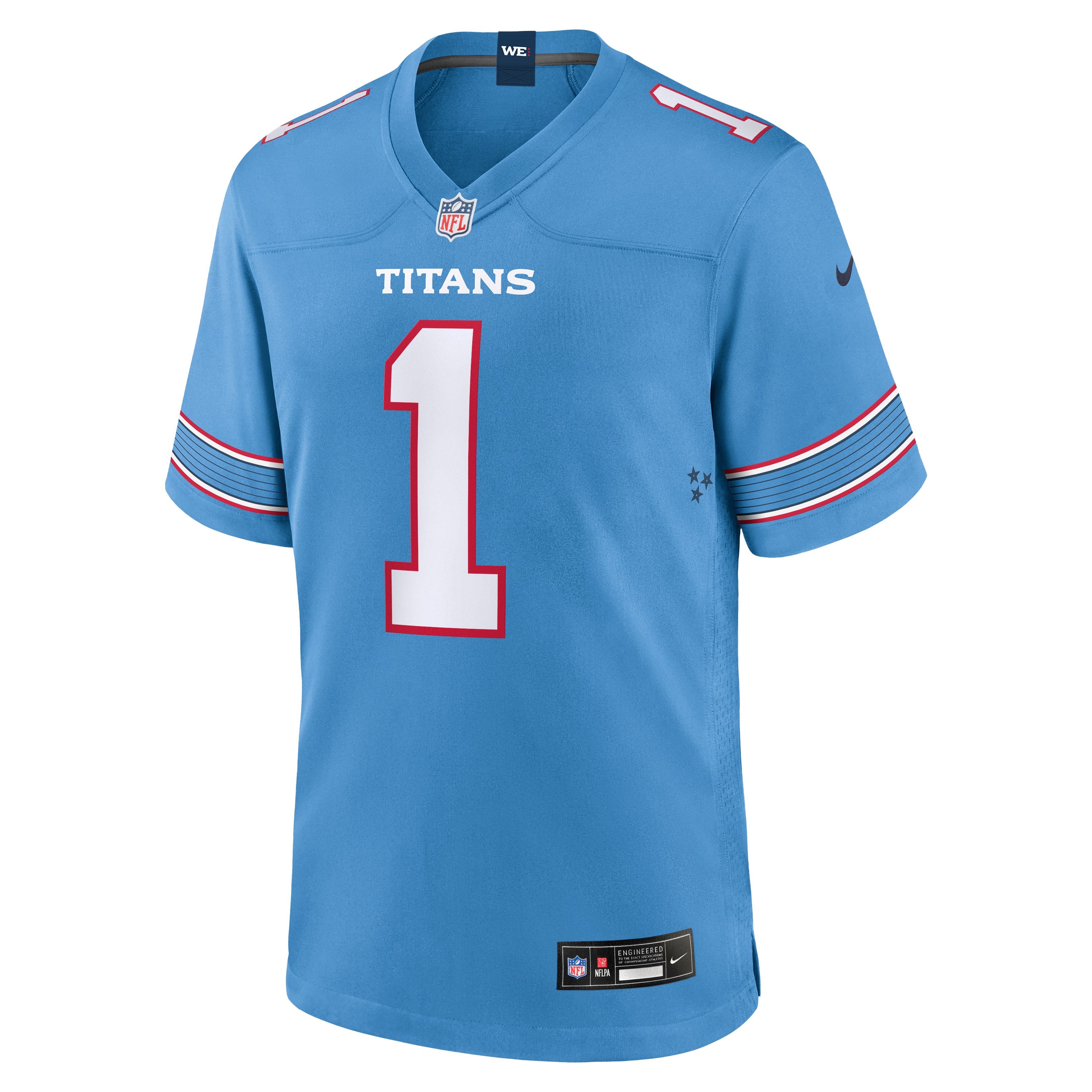 Men's Tennessee Titans Carnell Tate Nike Light Blue 2026 Nfl Draft First Round Pick No 4 Team Game Jersey
