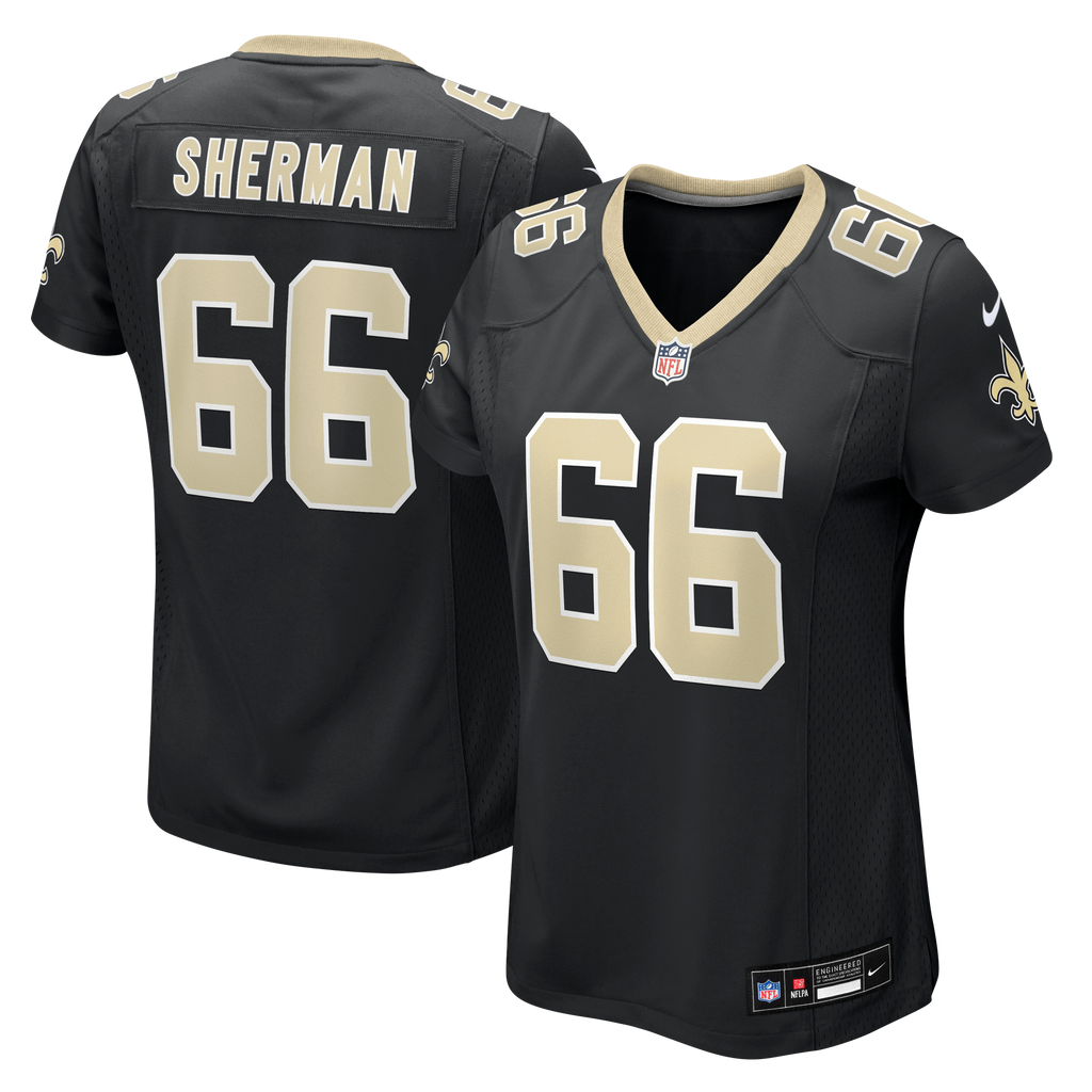Women's New Orleans Saints William Sherman Nike Black Team Game Jersey